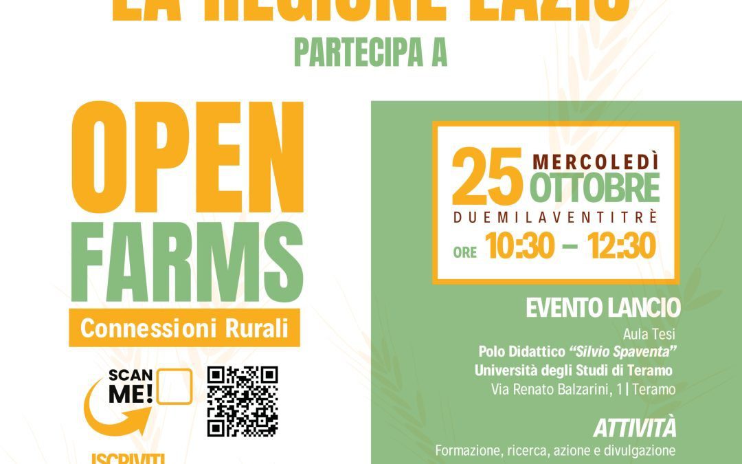 Al via il progetto Open Farms – Connessioni Rurali – www.lazioeuropa.it