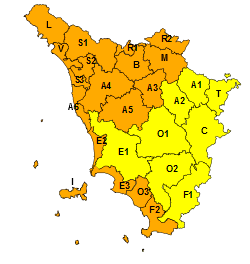 Peggiora il meteo, allerta arancione sul centro nord della Toscana 
						 – www.toscana-notizie.it
