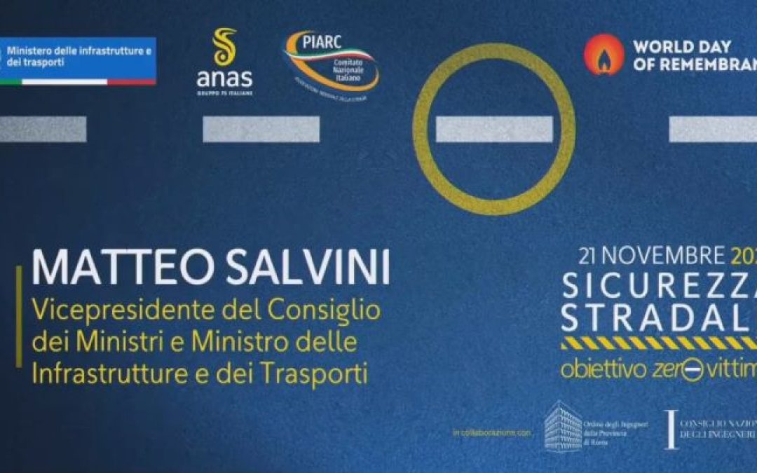 Sicurezza stradale: il ministro Salvini partecipa al convegno Piarc Italia – www.mit.gov.it