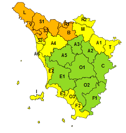 Maltempo, giovedì e venerdì codice arancione per pioggia nelle zone nord-occidentali 
						 – www.toscana-notizie.it