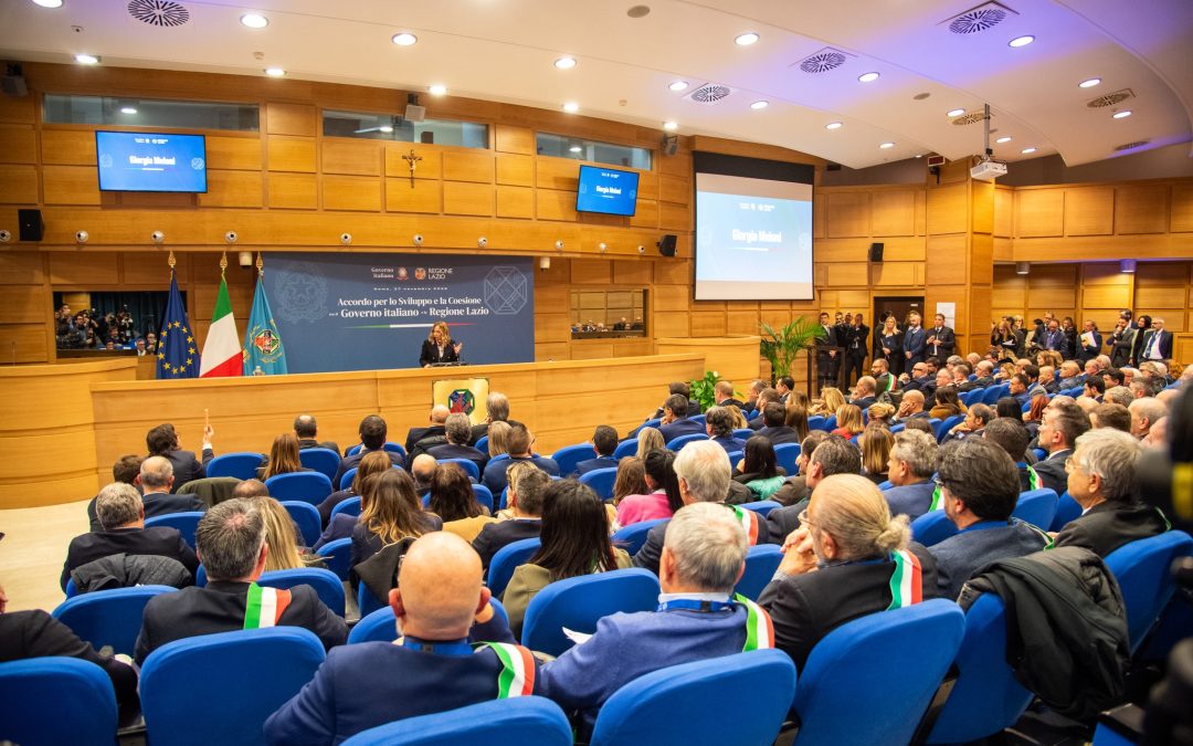 Accordo per lo Sviluppo e la Coesione tra Governo e Regione Lazio – www.lazioeuropa.it
