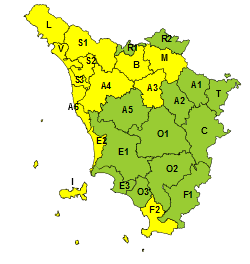 Codice giallo per vento dalle 21 di venerdì 24 a sabato 25 novembre  
						 – www.toscana-notizie.it