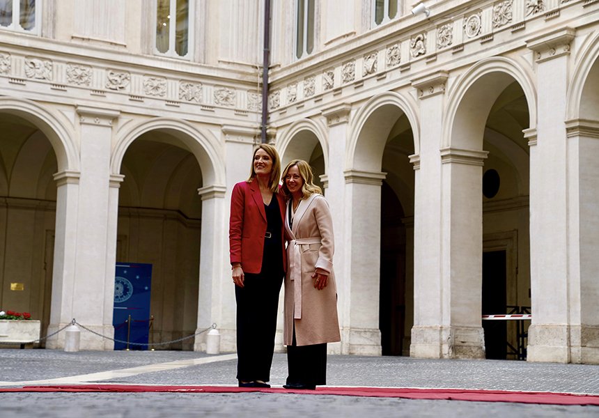 Palazzo Chigi, incontro Meloni – Metsola – www.governo.it