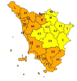 Maltempo, codice arancione per pioggia e temporali per l’intera giornata di martedì 27 
						 – www.toscana-notizie.it