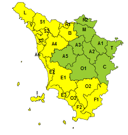 Maltempo, ancora pioggia: codice giallo per rischio idrogeologico  
						 – www.toscana-notizie.it