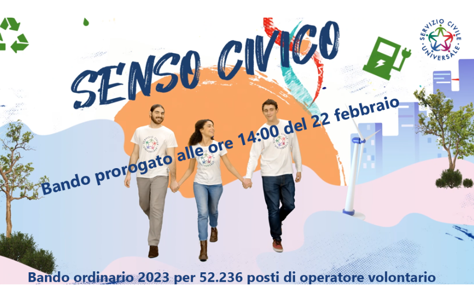 Servizio civile universale, 3000 posti in Toscana. Scadenza domande prorogata al 22 febbraio 
						 – www.toscana-notizie.it