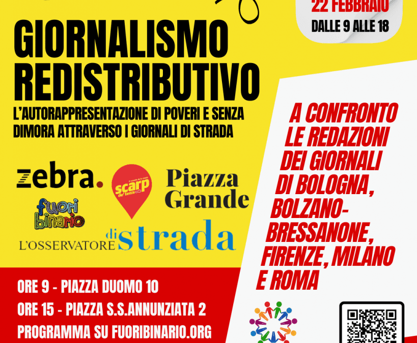Domani, giovedì 22 febbraio, convegno sui senza dimora e i loro giornali, alle 12.30 briefing 
						 – www.toscana-notizie.it