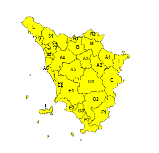 Pioggia, vento e mareggiate, codice giallo per giovedì 28 marzo 
						 – www.toscana-notizie.it