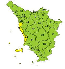 Codice giallo per vento e mareggiate domenica 24 marzo  
						 – www.toscana-notizie.it