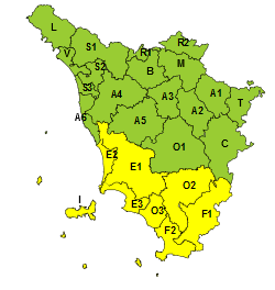 Maltempo, al sud della Toscana codice giallo fino alle 7 di sabato 2 marzo    
						 – www.toscana-notizie.it