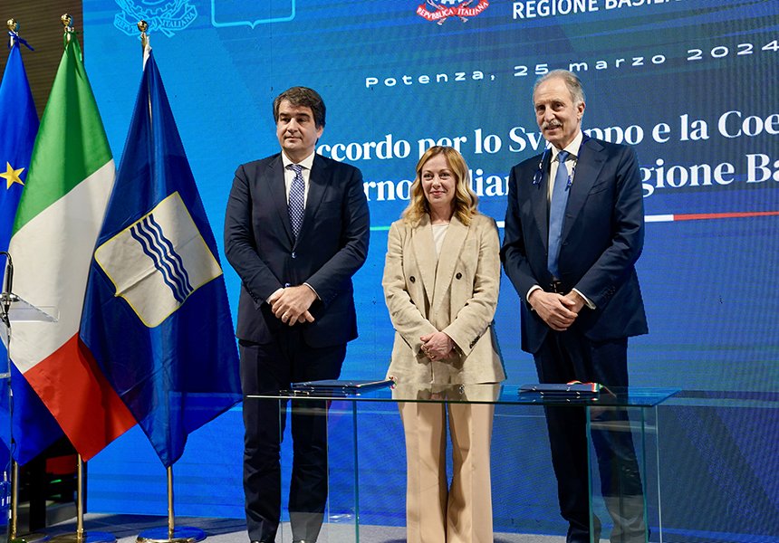 Firma dell’Accordo per lo sviluppo e la coesione tra il Governo e la Regione Basilicata – www.governo.it