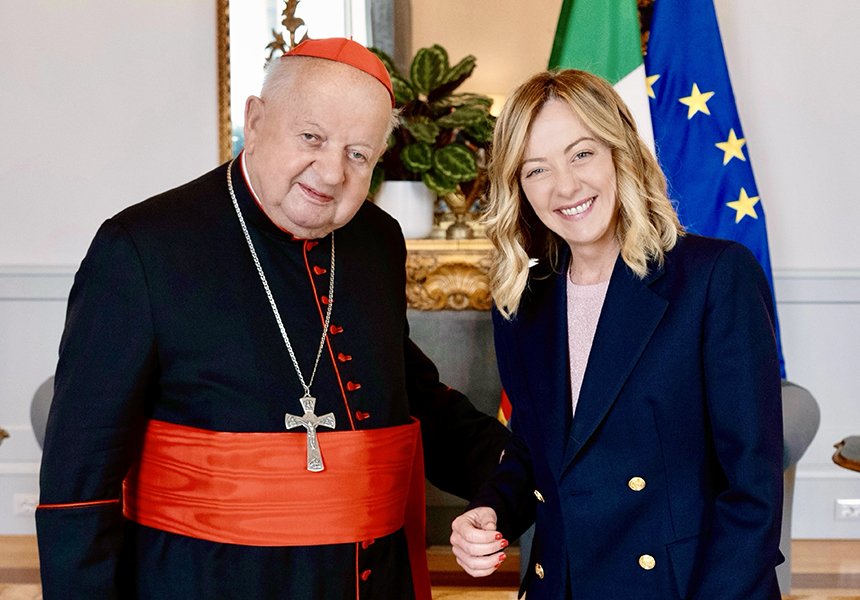 Incontro del Presidente Meloni con il cardinale Stanisław Dziwisz, nota di Palazzo Chigi – www.governo.it
