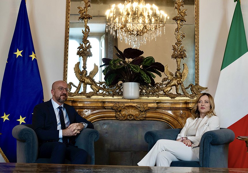 Incontro Meloni – Michel a Palazzo Chigi – www.governo.it