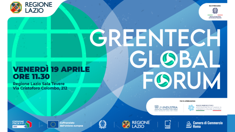 Presentazione del GreenTech Global Forum, il 19 aprile a Roma – www.lazioeuropa.it