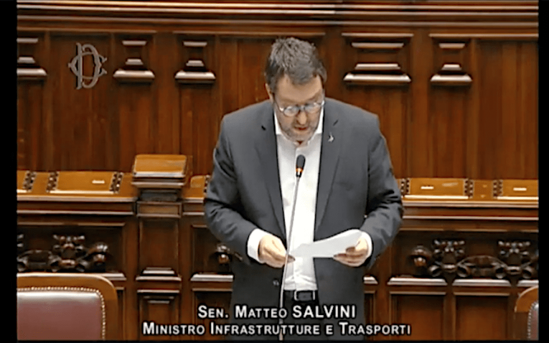 Il ministro Salvini al question time alla Camera – www.mit.gov.it
