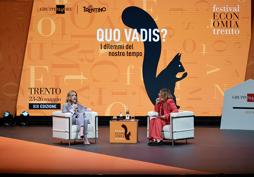 Il Presidente Meloni al Festival dell’Economia 2024 – www.governo.it