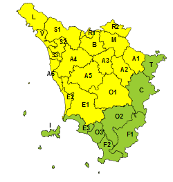 Pioggia e temporali, codice giallo per giovedì 16 maggio 
						 – www.toscana-notizie.it