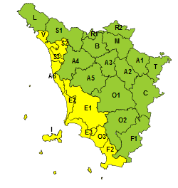 Maltempo, codice giallo per rischio idrogeologico e temporali forti per venerdì 3 maggio 
						 – www.toscana-notizie.it