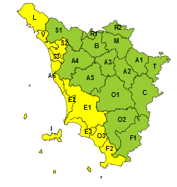 Temporali forti, codice giallo giovedì 13 giugno su costa e Arcipelago 
						 – www.toscana-notizie.it