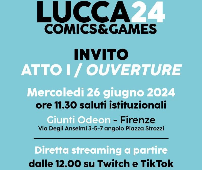 Il presidente Giani alla presentazione di Lucca Comics&Games 2024, mercoledì 26 alla Giunti Odeon 
						 – www.toscana-notizie.it