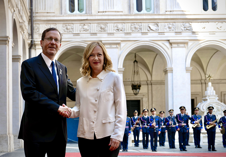 Incontro con il Presidente dello Stato d’Israele – www.governo.it