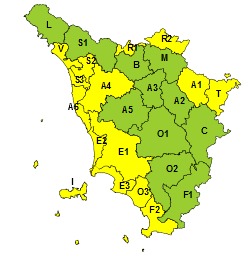Codice giallo per temporali forti su costa e zone appenniniche nord-orientali 
						 – www.toscana-notizie.it