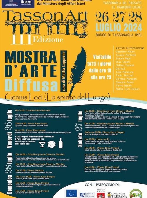 Torna in Lunigiana TassonArt, Giani : “L’arte nei borghi è identità per la Toscana” 
						 – www.toscana-notizie.it