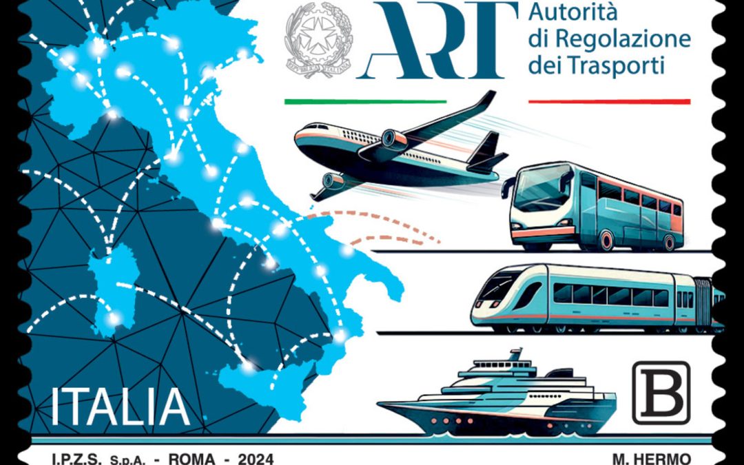 Il francobollo dell’Autorità di regolazione dei trasporti – www.autorita-trasporti.it
