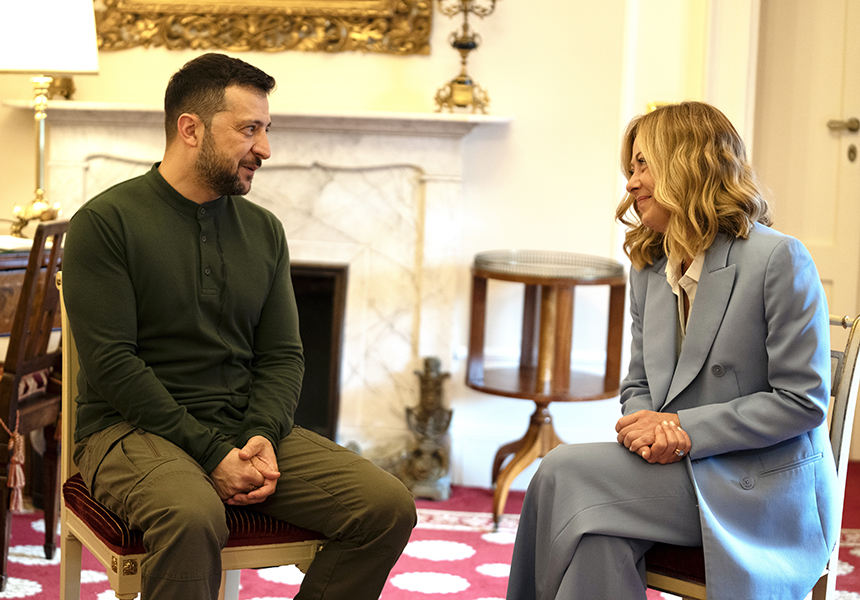 Incontro Meloni – Zelensky a Cernobbio – www.governo.it