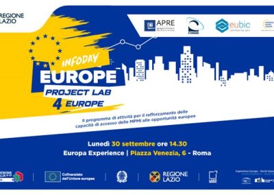 Infoday Europe/PROJECT LAB 4 EUROPE – www.lazioeuropa.it