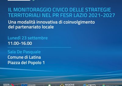 Il monitoraggio civico delle Strategie Territoriali nel PR FESR Lazio – www.lazioeuropa.it
