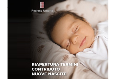 Riapertura dei termini per la presentazione delle domande per l’erogazione di un sostegno economico per i nuovi nati 2024 – www.regione.umbria.it