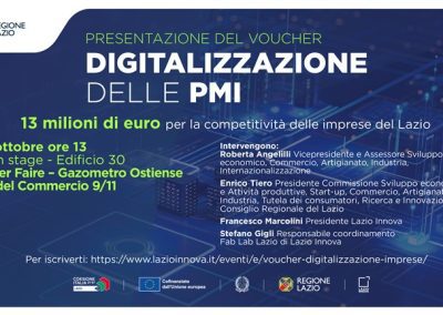 Presentazione del bando Voucher Digitalizzazione delle PMI – www.lazioeuropa.it
