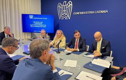 Attività produttive, Tamajo incontra i vertici di Confindustria Catania