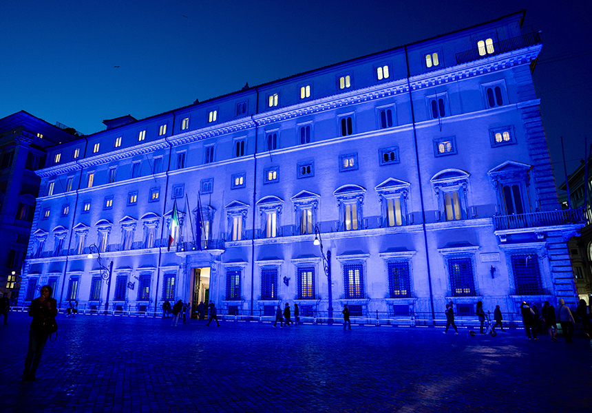 Giornata Mondiale del Diabete 2024, Palazzo Chigi si illumina di blu – www.governo.it