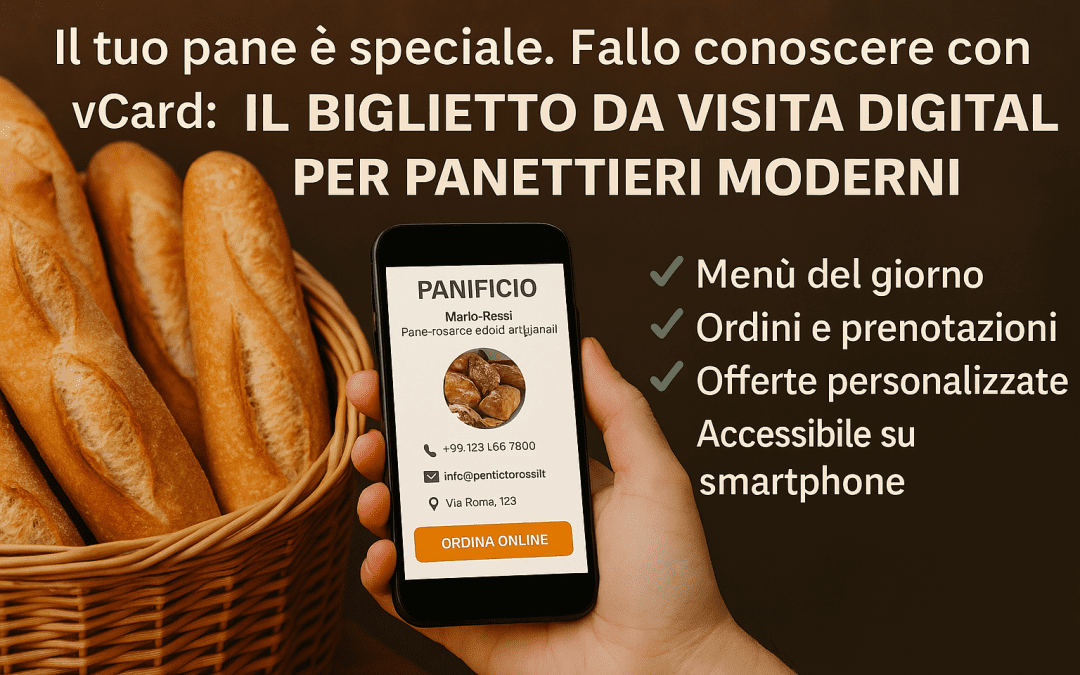 l Tuo Pane è Speciale. Fallo Conoscere con vCard: Il Biglietto da Visita Digitale per Panettieri Moderni