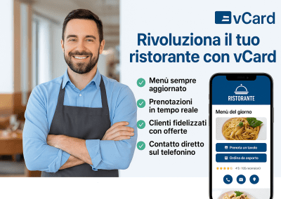 🍽️ Rivoluziona il Tuo Ristorante con vCard: Il Biglietto da Visita Digitale che Porta Clienti al Tuo Tavolo