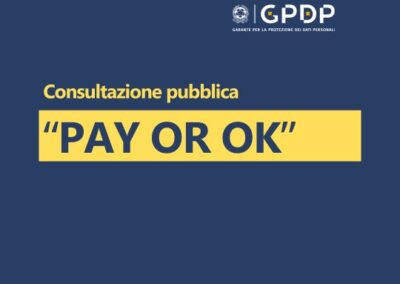COMUNICATO STAMPA – “Pay or ok”, il Garante avvia una consultazione… – www.gpdp.it