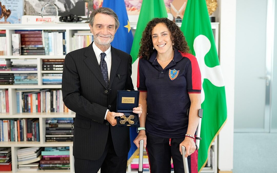 Fontana consegna ‘Premio Rosa Camuna’ a Federica Brignone – www.lombardianotizie.online