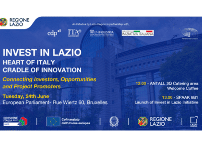 INVEST IN LAZIO – Heart of Italy Cradle of Innovation – www.lazioeuropa.it