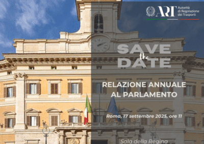Save the date: Relazione annuale ART al Parlamento – 17 settembre 2025 – www.autorita-trasporti.it