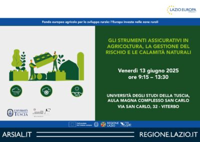 Gli strumenti assicurativi in agricoltura, la gestione del rischio e le calamità naturali – www.lazioeuropa.it