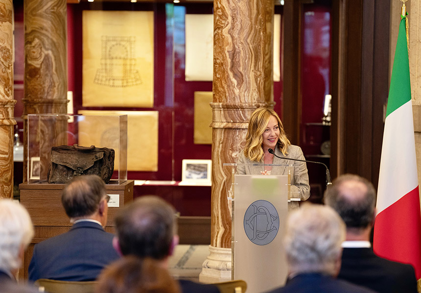 Il Presidente Meloni alla Cerimonia per l’esposizione di una teca dedicata a Paolo Borsellino – www.governo.it