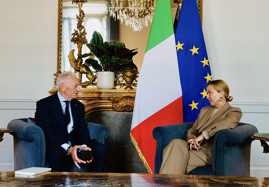Il Presidente Meloni incontra il Presidente del CONI, Luciano Buonfiglio – www.governo.it