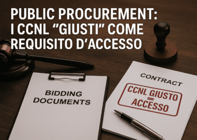 Public procurement: i CCNL “giusti” come requisito d’accesso