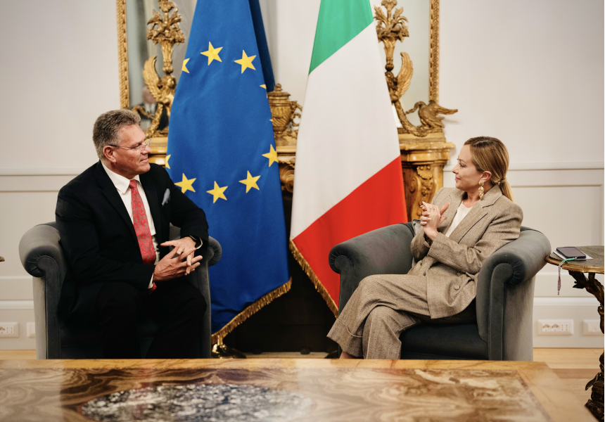 Incontro con il Commissario europeo per il Commercio, Sefcovic – www.governo.it