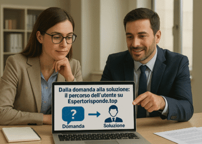 Dalla domanda alla soluzione: il percorso dell’utente su Espertorisponde.top