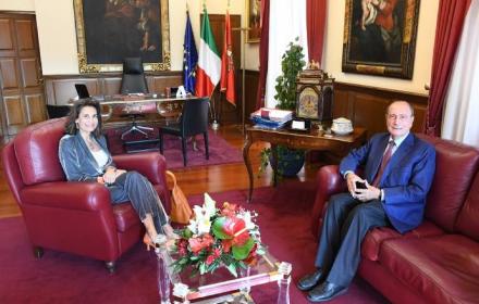 Palazzo d’Orléans, Schifani riceve la rettrice UniMe Giovanna Spatari