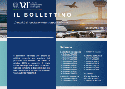Pubblicato il Bollettino ART n. 9/2025 – www.autorita-trasporti.it