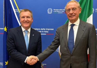 Urso incontra il commissario McGrath – www.mimit.gov.it